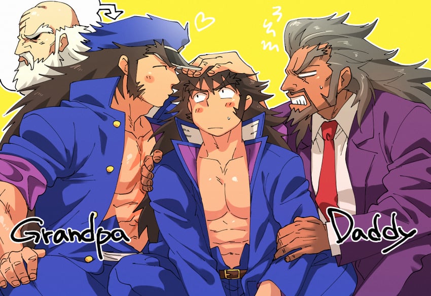 todoroki kongou, todoroki goutetsu, and todoroki gouten (osu! banchou) drawn by sugo6969