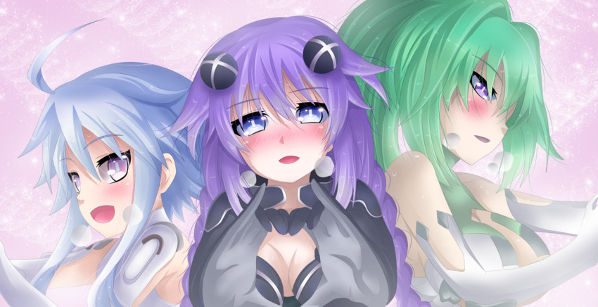 neptune, purple heart, blanc, vert, white heart, and 1 more (neptune) drawn by planeptune