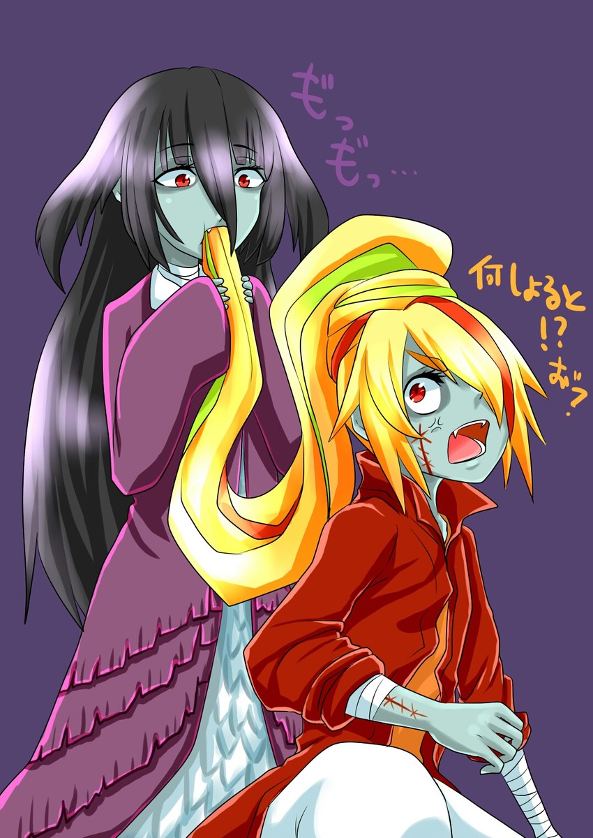 nikaidou saki and yamada tae (zombie land saga) drawn by myuui_(ujkn2523)