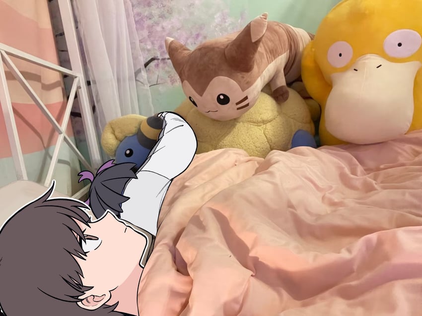 kieran, florian, psyduck, furret, and mareep (pokemon and 1 more) drawn by kashima_momoki