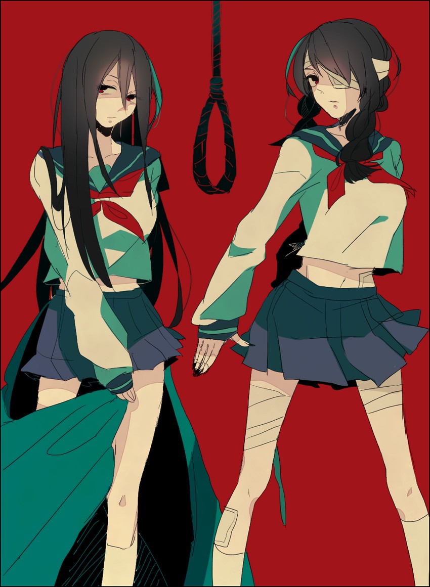 komori kiri and kobushi abiru (sayonara zetsubou sensei) drawn by kanta_(kkk_kan)