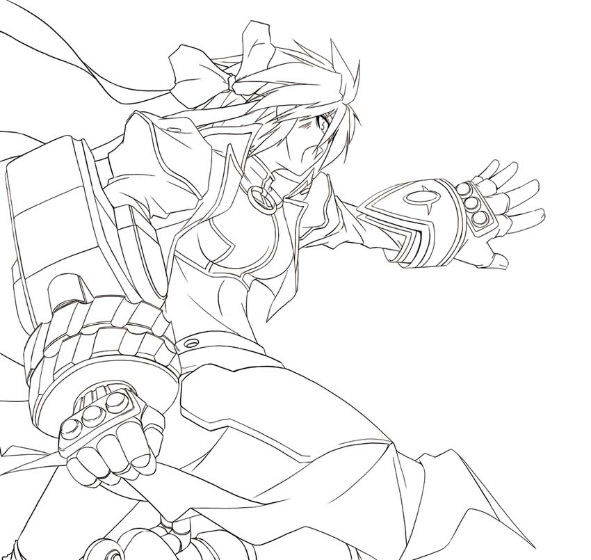 subaru nakajima and revolver knuckle (lyrical nanoha and 1 more) drawn by yuuka_(o.t.kingdom)