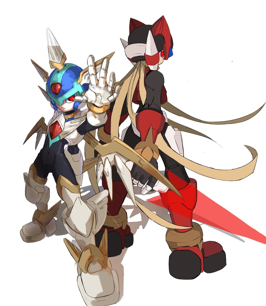 copy x and omega (mega man and 2 more) drawn by omochi_(mochi_skymega)