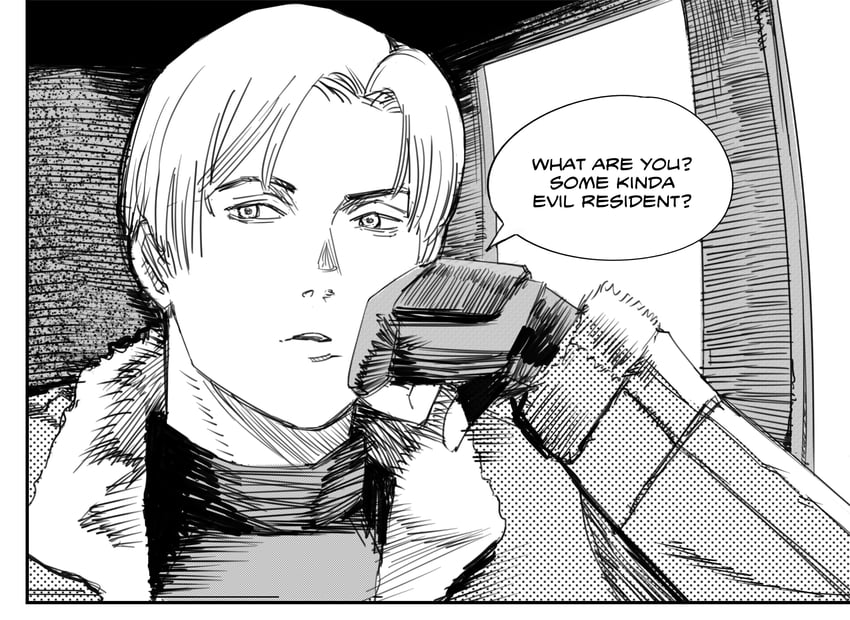 leon s. kennedy (resident evil and 1 more) drawn by xyanaid