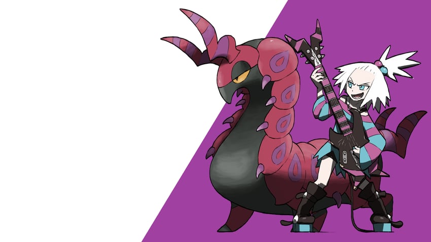 roxie and scolipede (pokemon and 1 more) drawn by blacknirrow