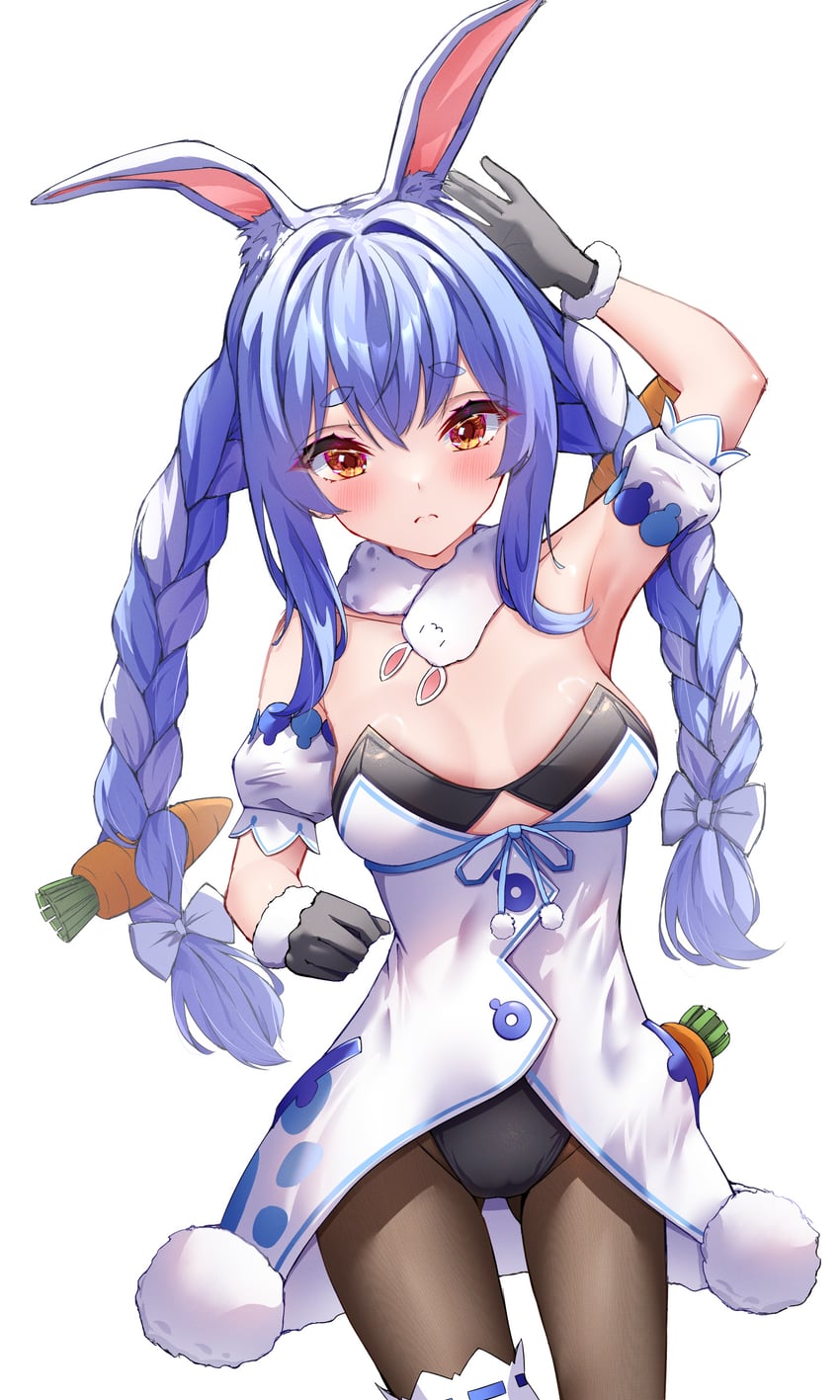 usada pekora and don-chan (hololive) drawn by auroraescientia