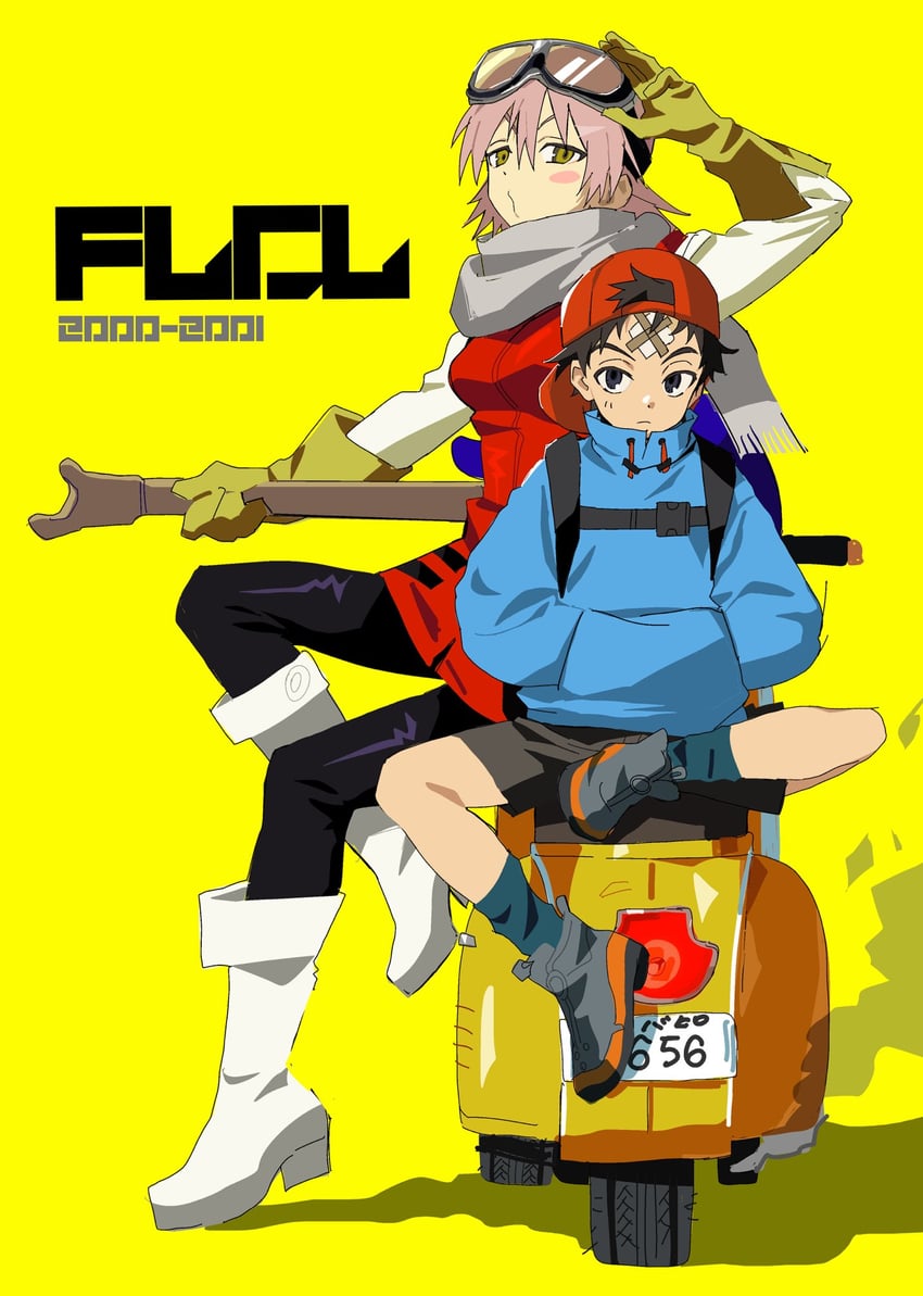 haruhara haruko and nandaba naota (flcl) drawn by betti_(xx_betti)
