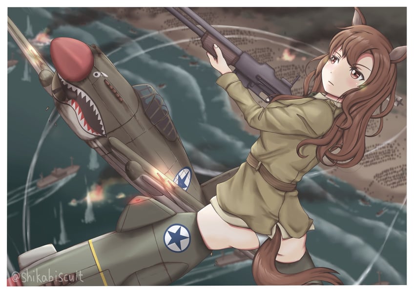 grace maitland steward (world witches series and 1 more) drawn by shikabiscuit