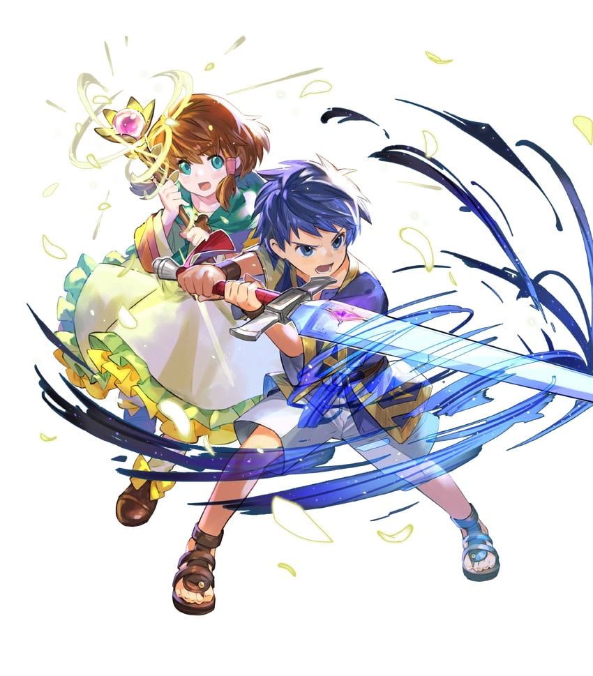 ike and mist (fire emblem and 2 more) drawn by taroji