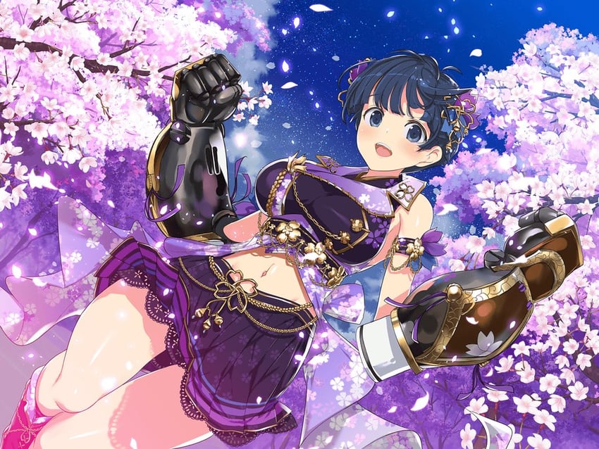 yozakura (senran kagura and 2 more) drawn by yaegashi_nan