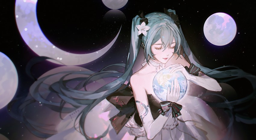 hatsune miku (vocaloid and 1 more) drawn by yueko_(jiayue_wu)