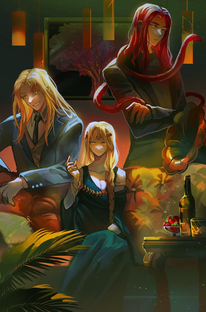 queen marika the eternal, messmer the impaler, and godwyn the golden (elden ring and 1 more) drawn by dandan_27