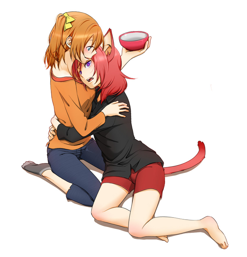 nishikino maki and kosaka honoka (love live! and 1 more) drawn by miso-ha_(ukyuu)