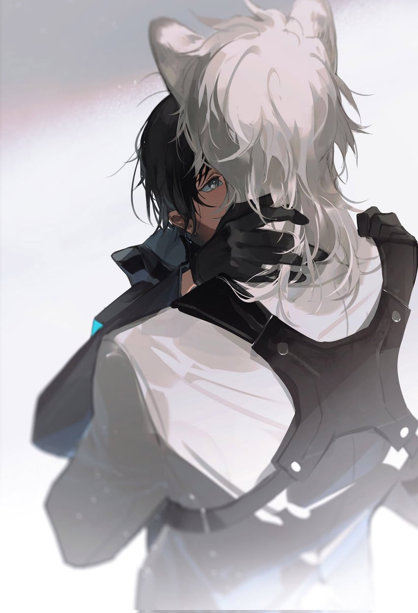 doctor, male doctor, and silverash (arknights) drawn by akai_999