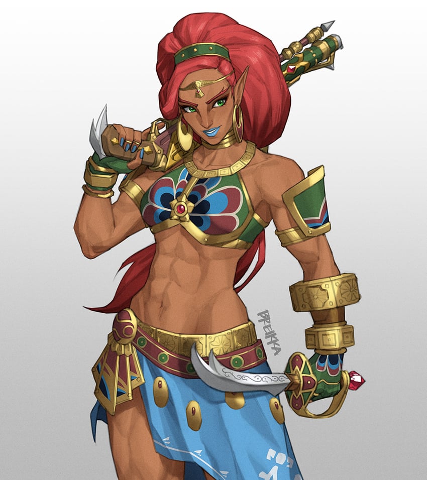 urbosa and junker queen (the legend of zelda and 3 more) drawn by breikka