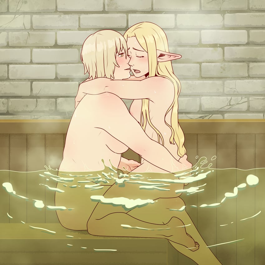 marcille donato and falin touden (dungeon meshi) drawn by silent-shanin