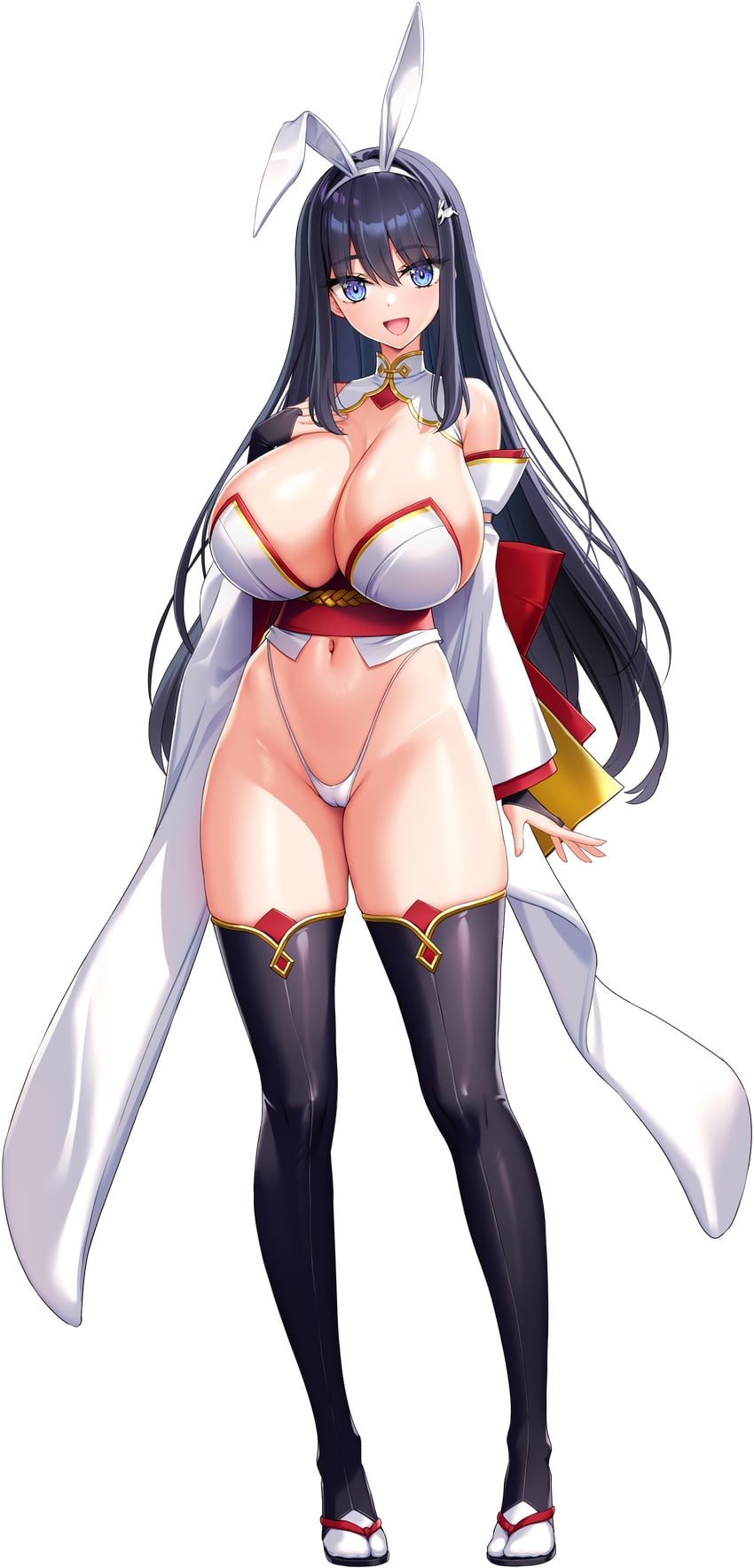 usami runa (motto! haramase! honoo no oppai isekai oppai bunny gakuen!) drawn by derauea