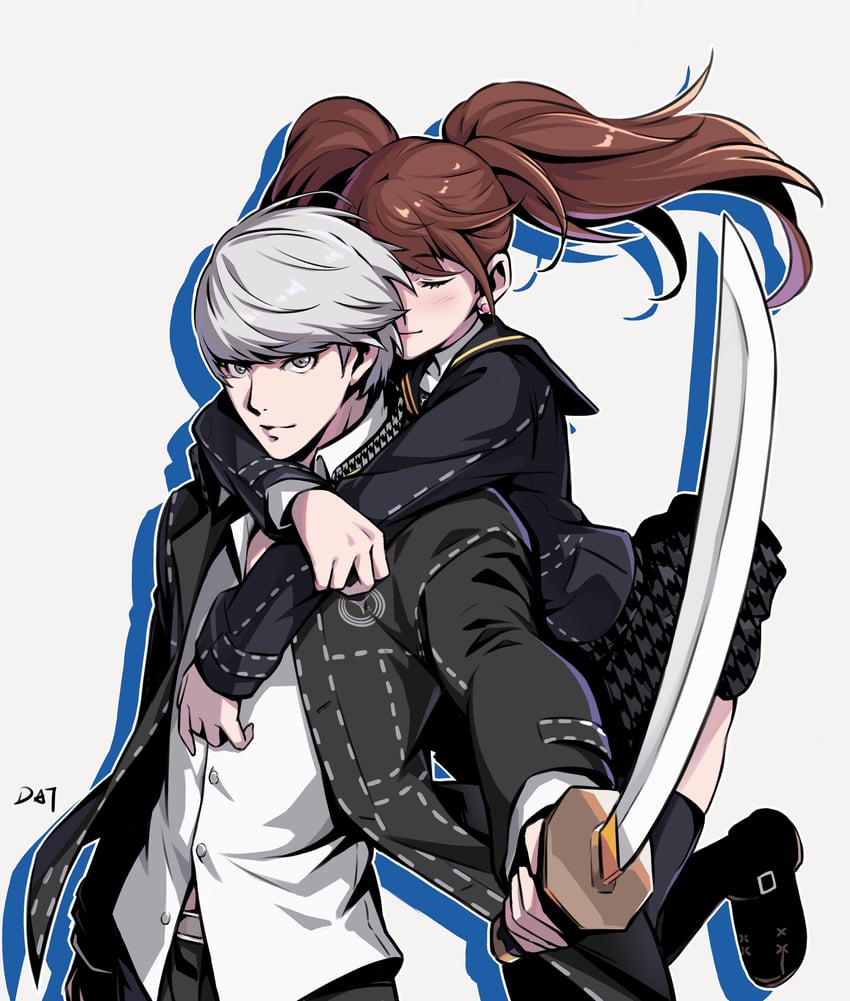 narukami yu and kujikawa rise (persona and 3 more) drawn by da-cart