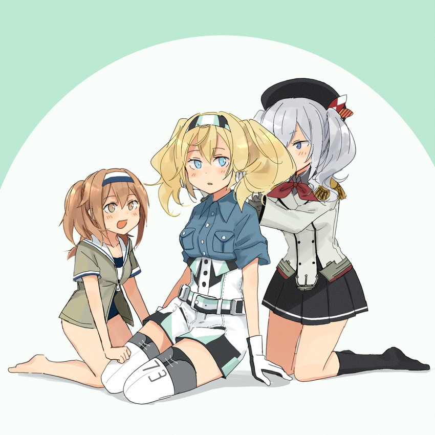 kashima, gambier bay, and i-26 (kantai collection) drawn by annin_musou