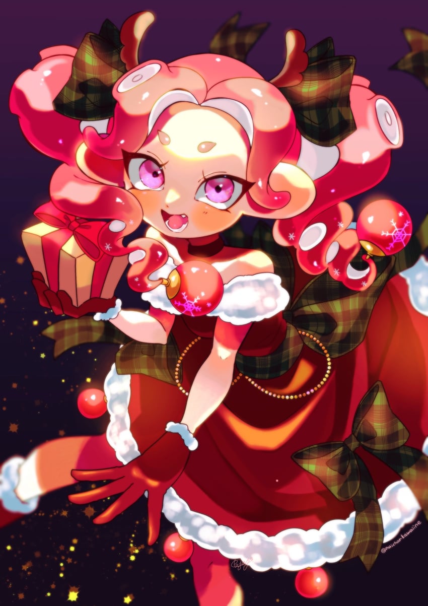 octoling player character and octoling girl (splatoon and 1 more) drawn by payayo884
