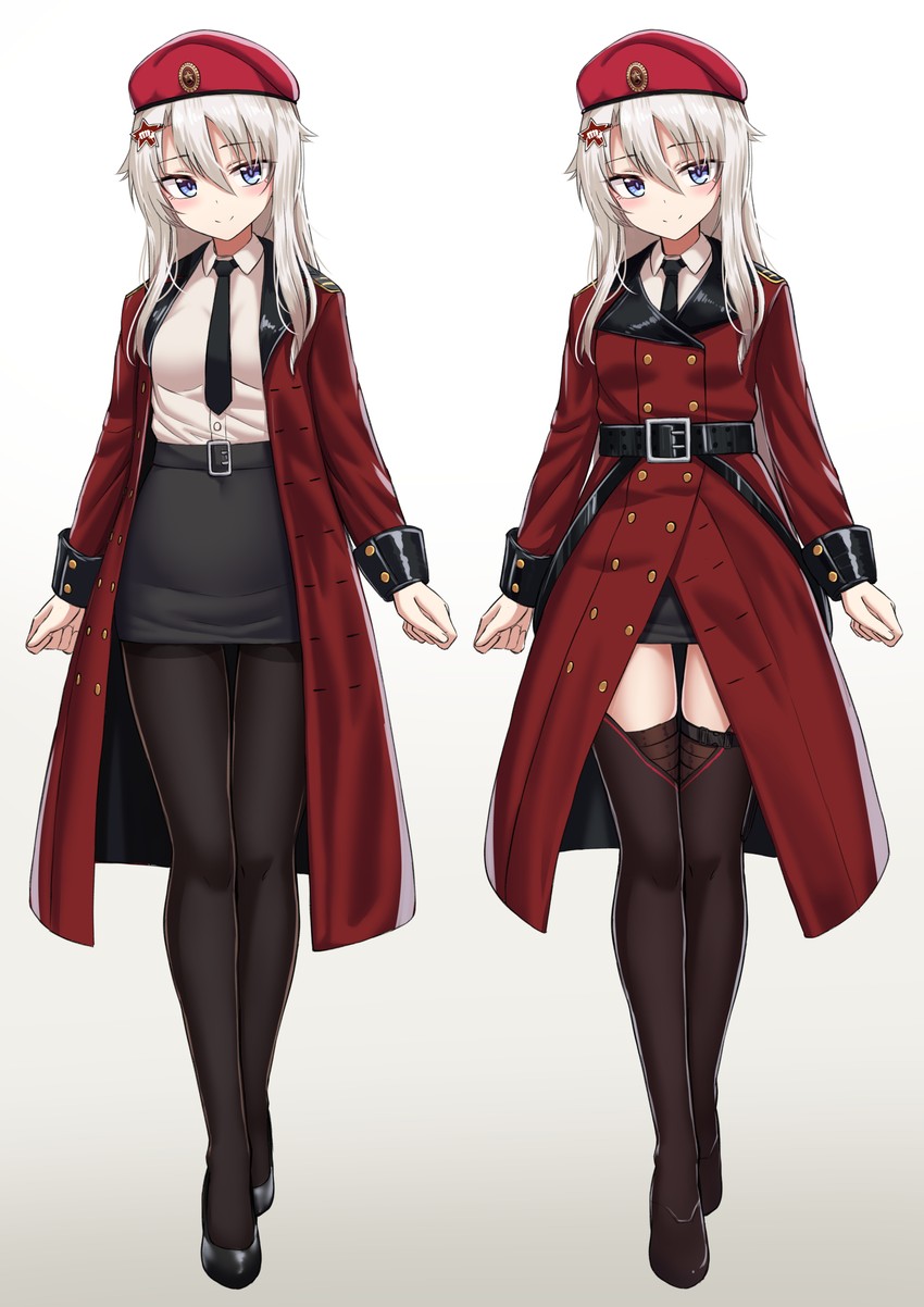 female commander and 9a-91 (girls' frontline) drawn by yakob_labo