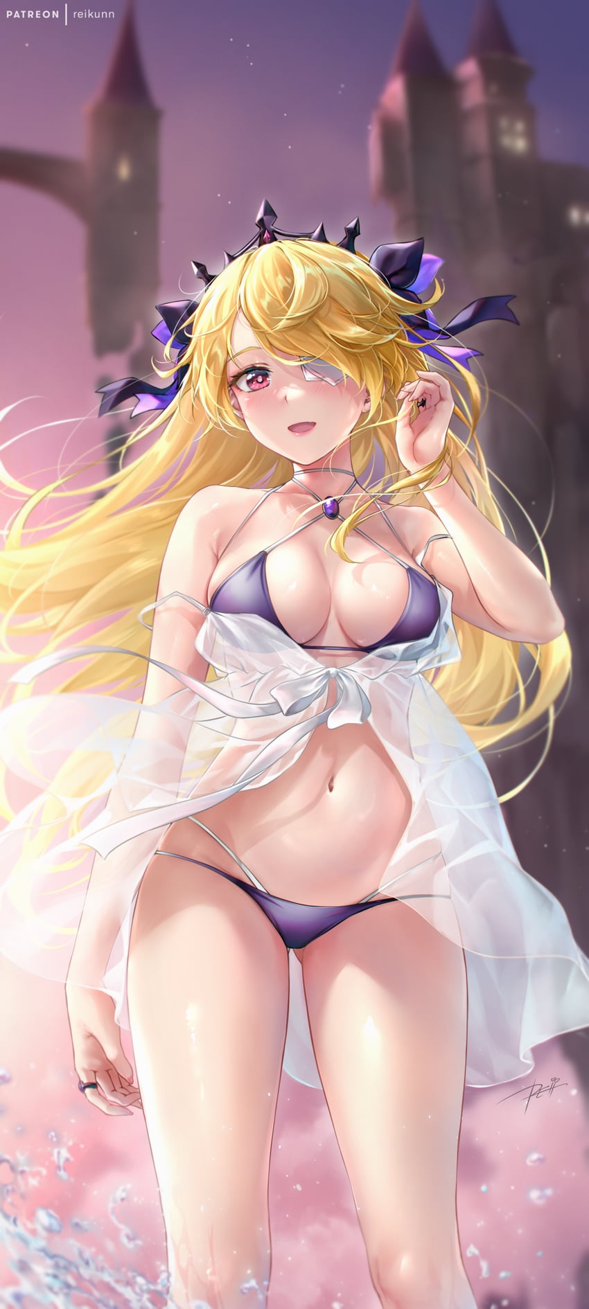 fischl (genshin impact) drawn by rei_kun