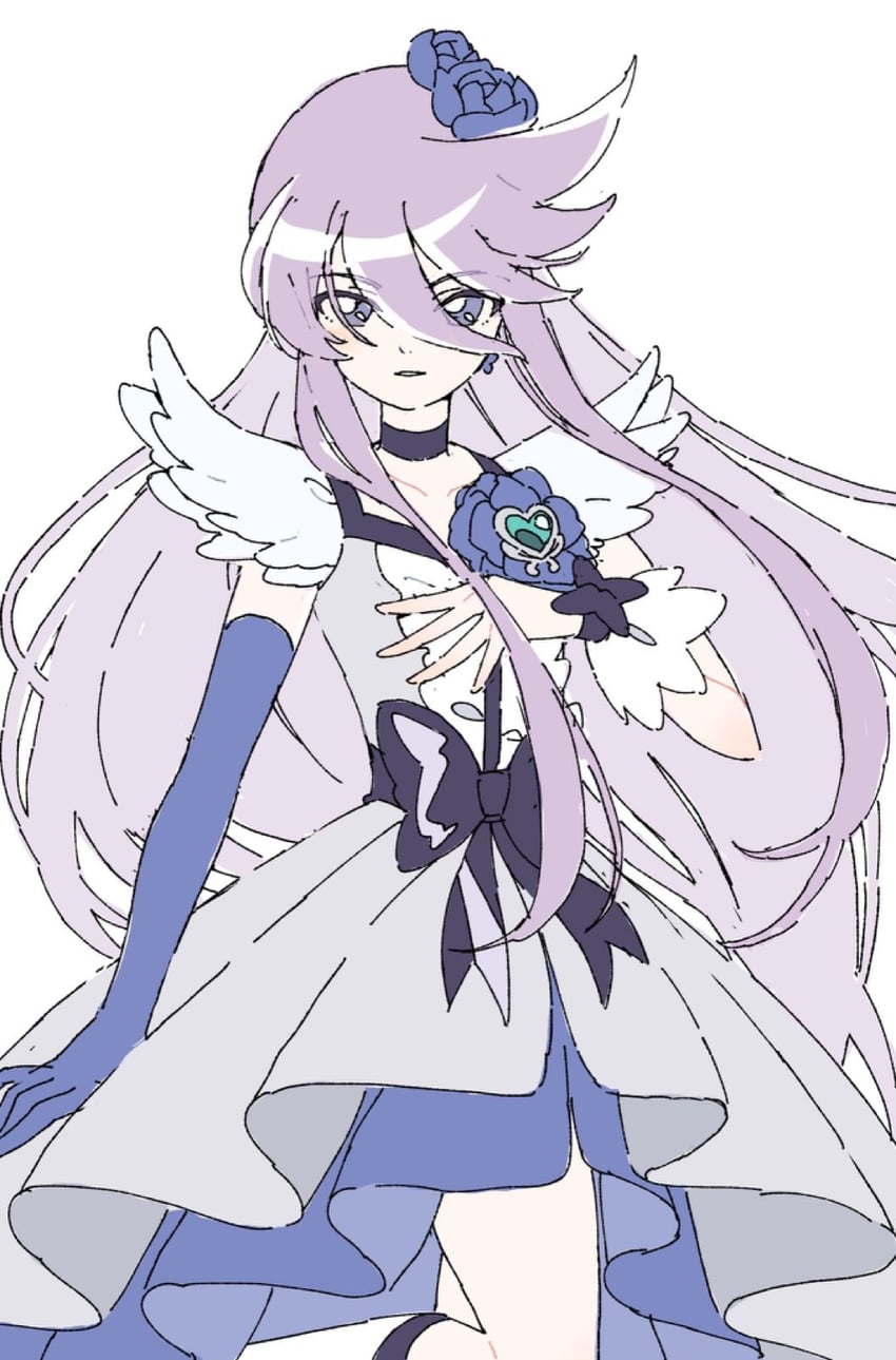 tsukikage yuri and cure moonlight (precure and 1 more) drawn by ginjiro_(ginjiroxx)