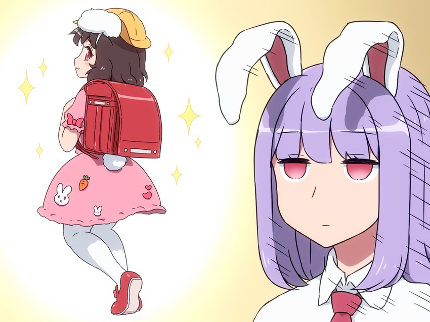 reisen udongein inaba and inaba tewi (touhou) drawn by shirosato