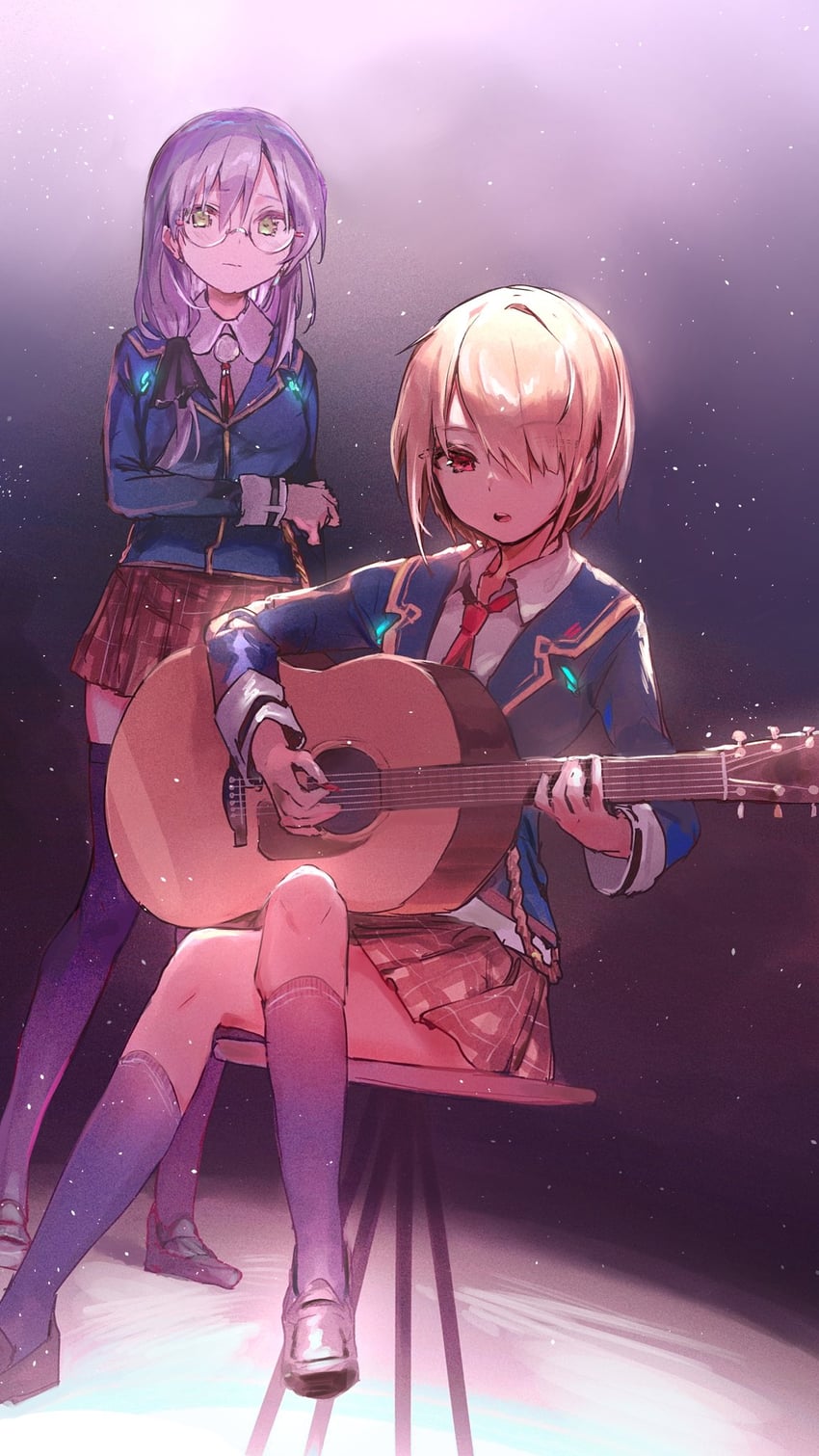kayamori ruka and izumi yuki (heaven burns red) drawn by irohatomo
