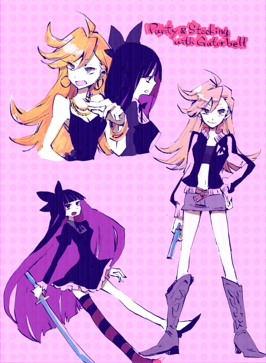 stocking and panty (panty & stocking with garterbelt) drawn by shinoasa