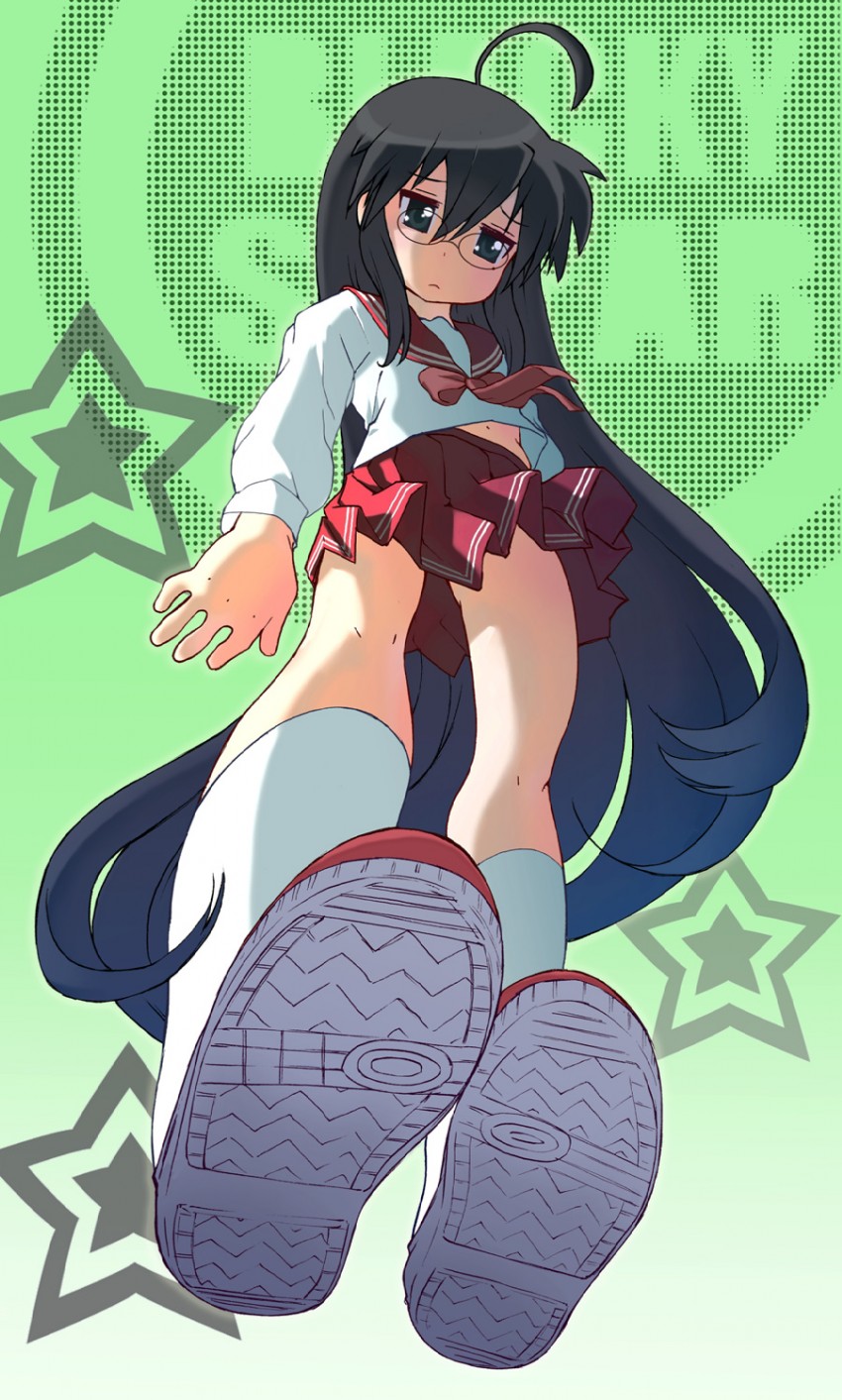izumi konata and kurokona (lucky star) drawn by oono_tsutomu