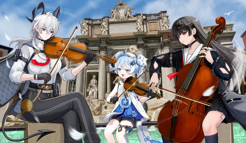 zani, chisa, and youhu (wuthering waves) drawn by lok_illust
