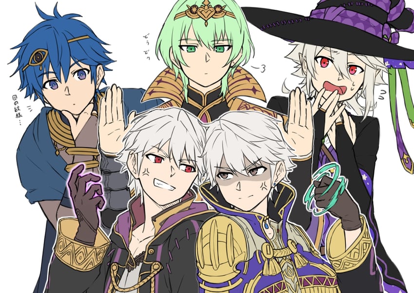 male robin, male corrin, male byleth, and male kris (fire emblem and 5 more) drawn by zuzu_(ywpd8853)