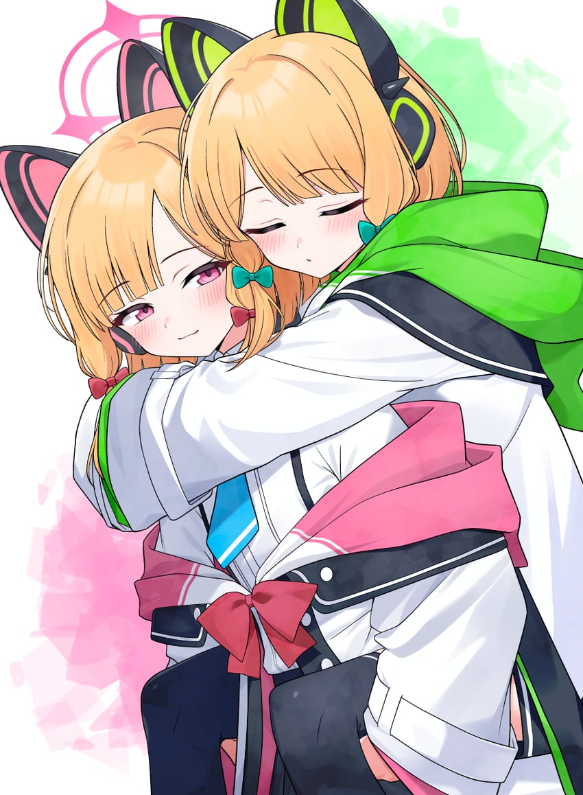 momoi and midori (blue archive) drawn by hiroikara_(smhong04)