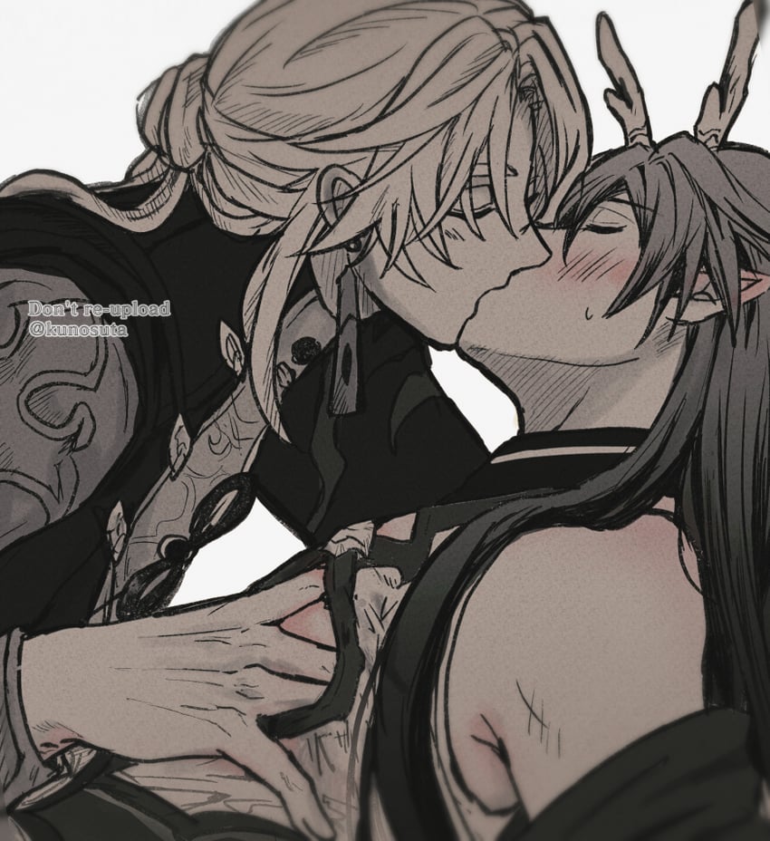dan heng, blade, and yingxing (honkai and 1 more) drawn by konosuta