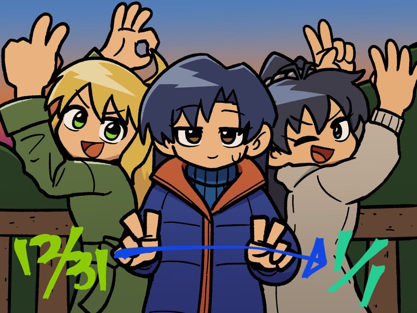 hoshii miki, kisaragi chihaya, and ganaha hibiki (idolmaster and 2 more) drawn by fis_(t83192933)