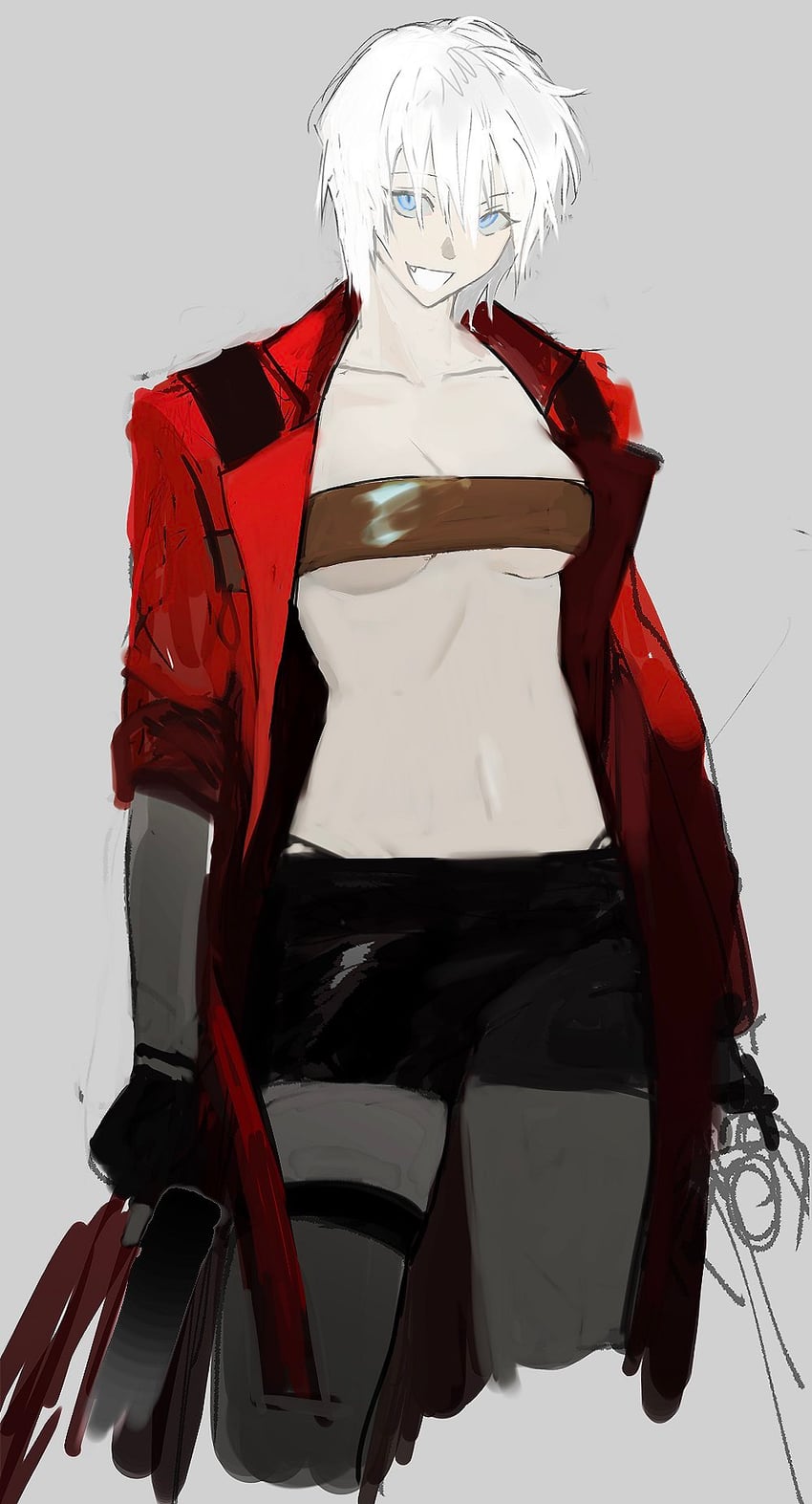 dante (devil may cry and 1 more) drawn by chaaaaahann