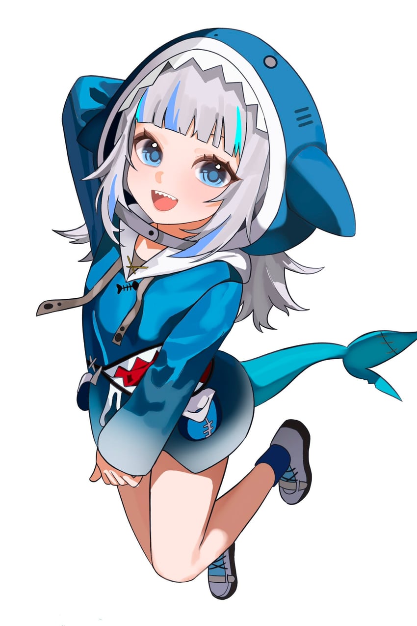 gawr gura (hololive and 1 more) drawn by enju_clerith
