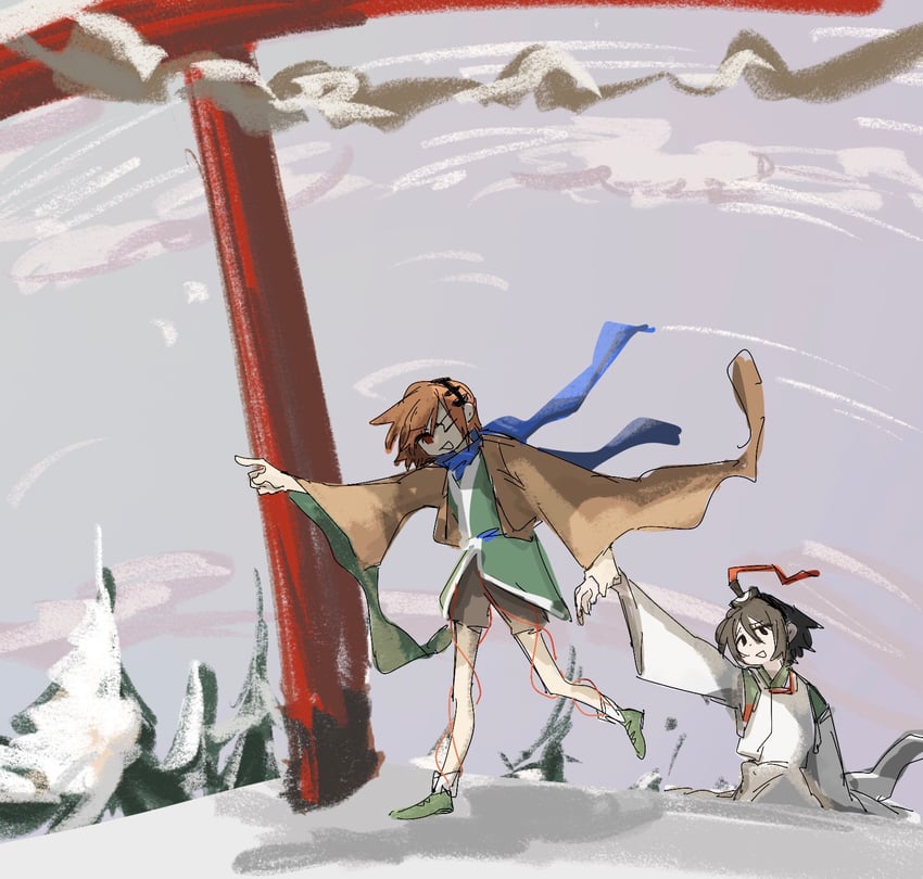senri tsurubami and zuifeng tenkai (len'en) drawn by lajixianyuisme