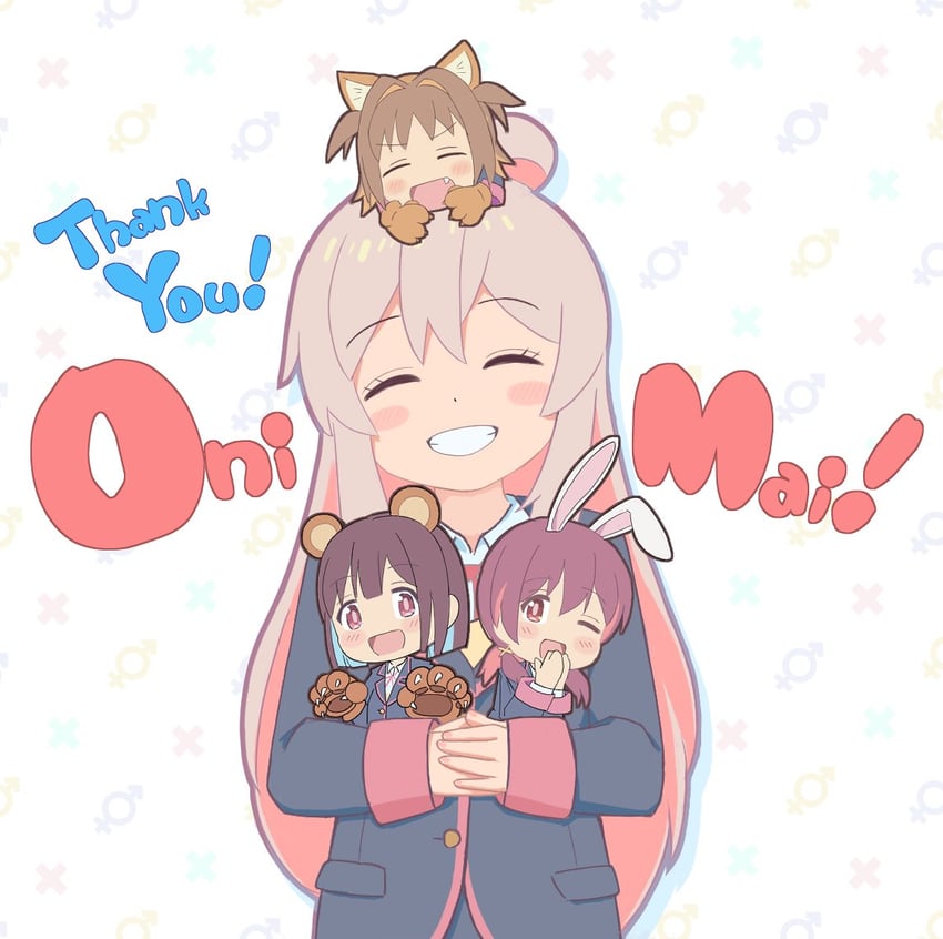 oyama mahiro, hozuki momiji, oka asahi, and murosaki miyo (onii-chan wa oshimai!) drawn by jamo_tan