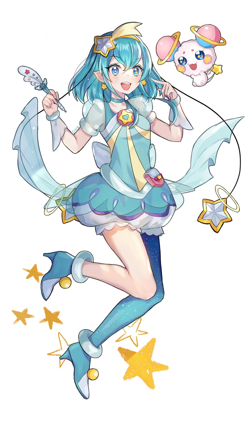 hagoromo lala, cure milky, and fuwa (precure and 1 more) drawn by coletta_(colet_colettia)