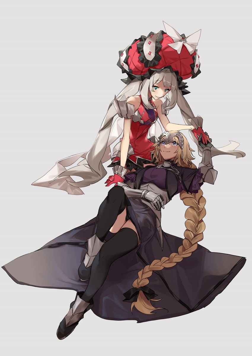 jeanne d'arc and marie antoinette (fate and 2 more) drawn by no-kan