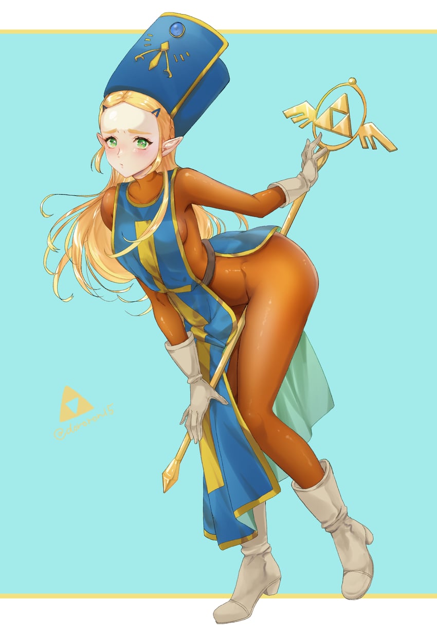 princess zelda and priest (the legend of zelda and 3 more) drawn by dororon1