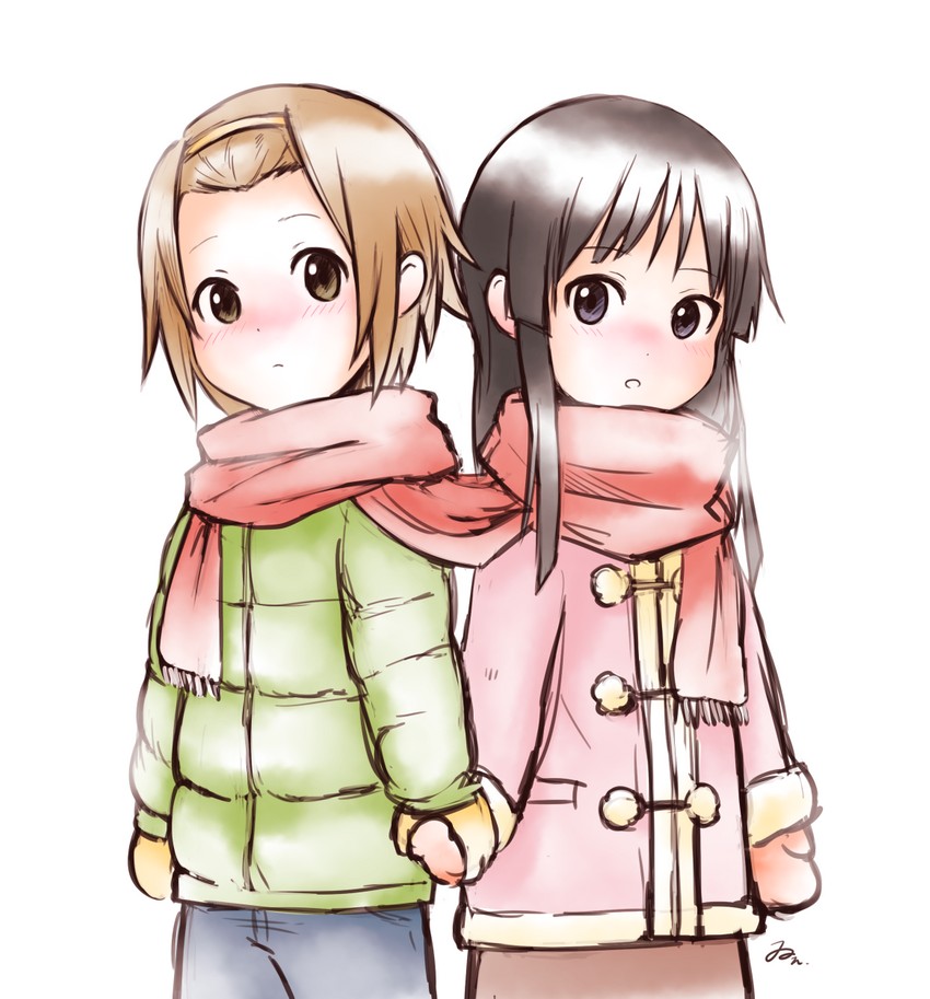 akiyama mio and tainaka ritsu (k-on!) drawn by een941