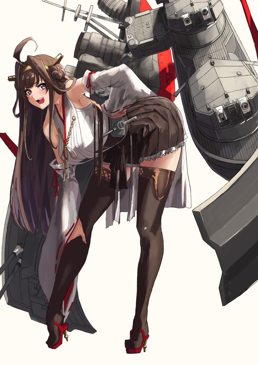kongou and kongou kai ni (kantai collection) drawn by seven_(shijima)