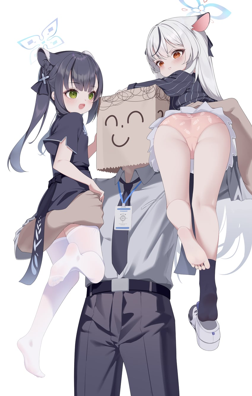 sensei, doodle sensei, kokona, and shun (blue archive) drawn by bingchuan_xian_yu_huang