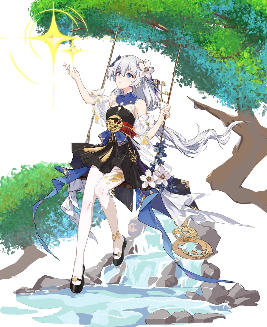 theresa apocalypse and zhuge kongming (honkai and 1 more) drawn by hinata_mr_assassin