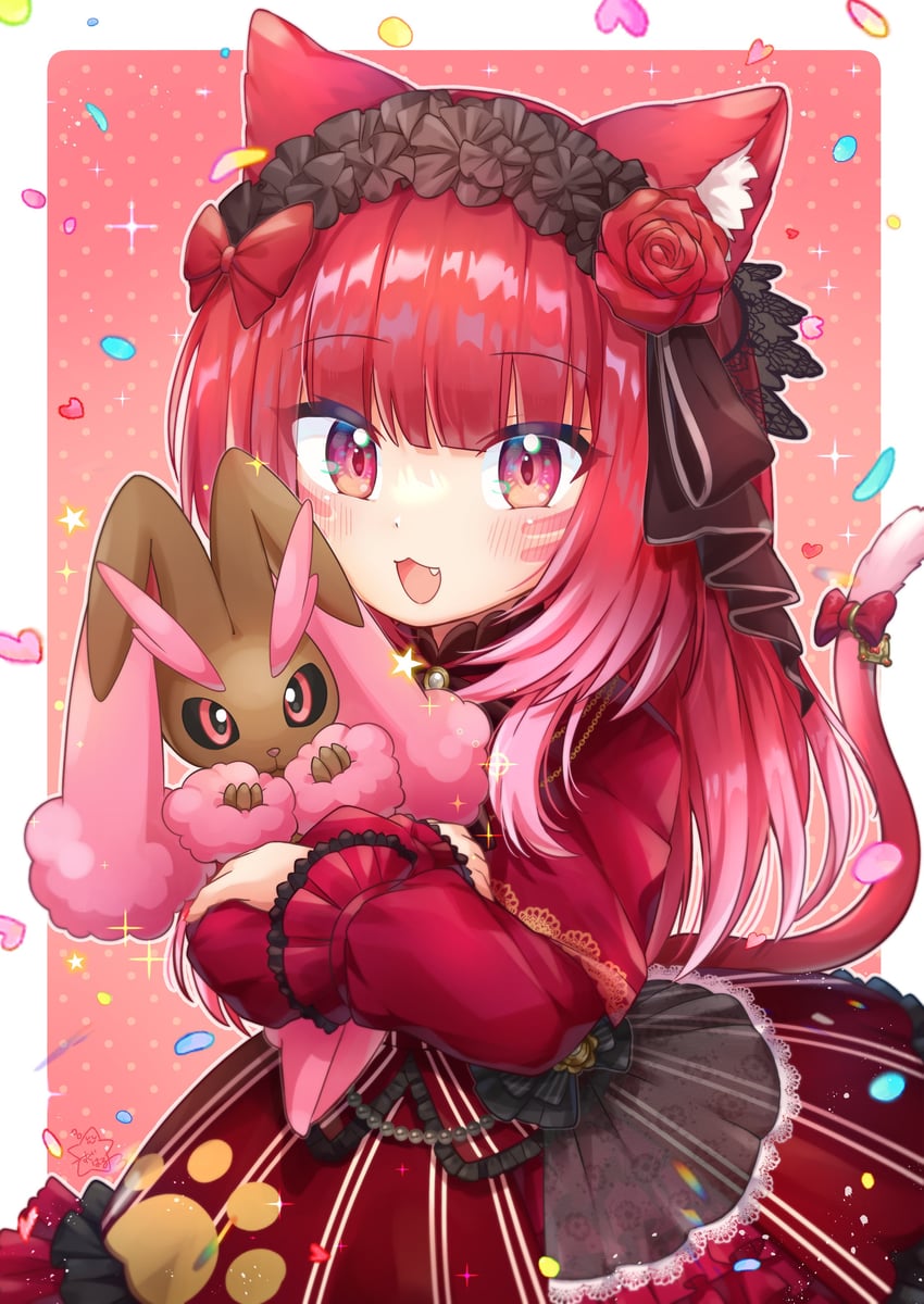 lopunny and aruru gray (pokemon and 1 more) drawn by suguharu86
