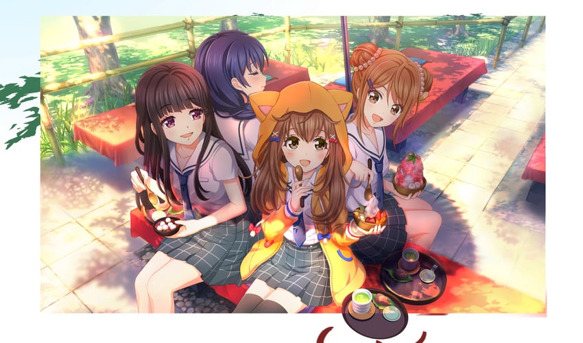 kondou saki, nitta minako, ukita akane, and nagai kanako (cinderella series and 1 more)