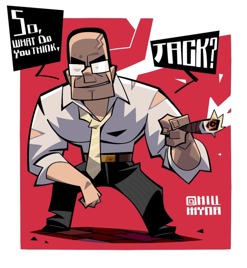 steven armstrong (metal gear and 1 more) drawn by hillmyna